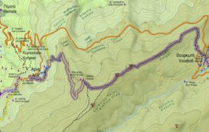 Hiking trail 12 in Andros