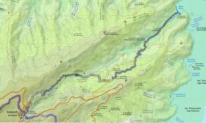 Hiking trail 6 in Andros