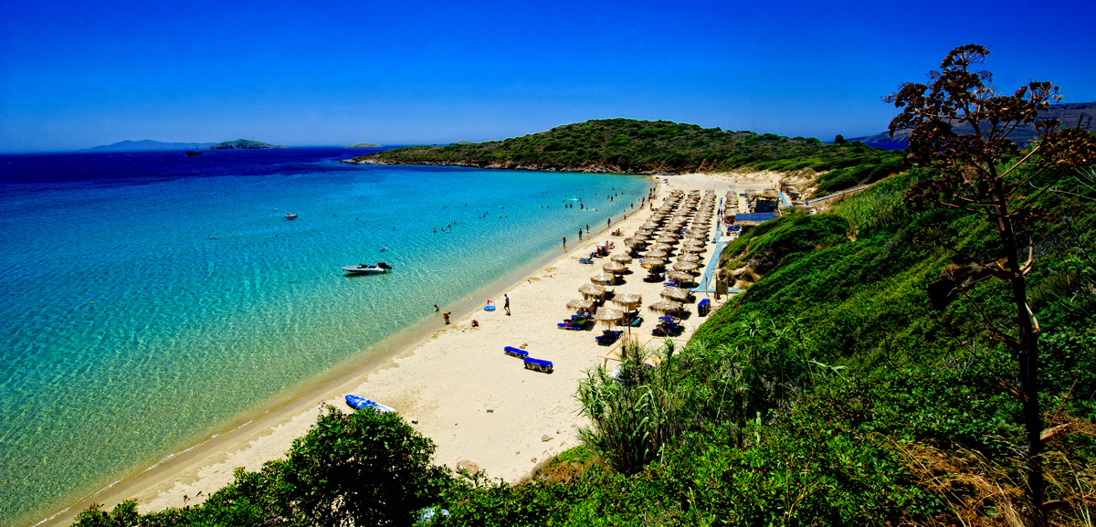 Golden Sand Beach in Andros Island